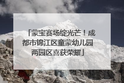 蒙宝赛场绽光芒！成都市锦江区童蒙幼儿园两园区喜获荣耀