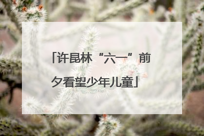 许昆林“六一”前夕看望少年儿童