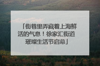 街巷里弄藏着上海鲜活的气息！徐家汇街道璀璨生活节启幕