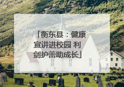 衡东县：健康宣讲进校园 利剑护蕾助成长