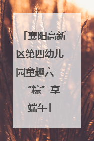 襄阳高新区第四幼儿园童趣六一 “粽”享端午