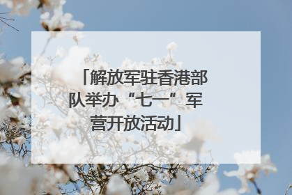 解放军驻香港部队举办“七一”军营开放活动