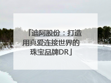 迪阿股份：打造用真爱连接世界的珠宝品牌DR