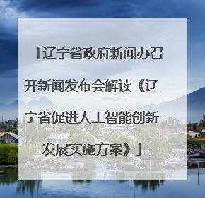 辽宁省政府新闻办召开新闻发布会解读《辽宁省促进人工智能创新发展实施方案》