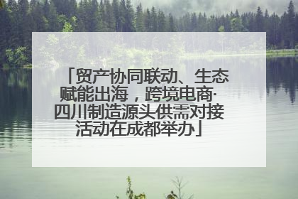 贸产协同联动、生态赋能出海，跨境电商·四川制造源头供需对接活动在成都举办