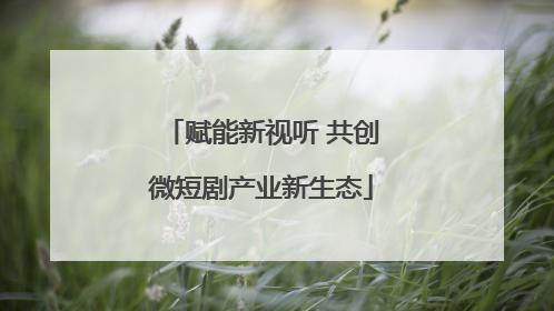 赋能新视听 共创微短剧产业新生态