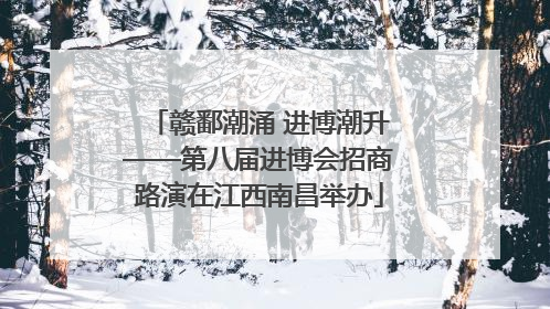 赣鄱潮涌 进博潮升——第八届进博会招商路演在江西南昌举办