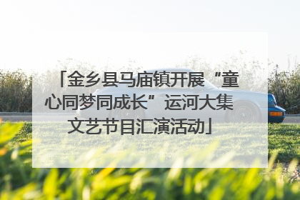 金乡县马庙镇开展“童心同梦同成长”运河大集文艺节目汇演活动