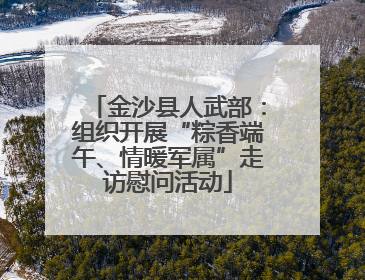 金沙县人武部：组织开展“粽香端午、情暖军属”走访慰问活动