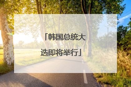 韩国总统大选即将举行