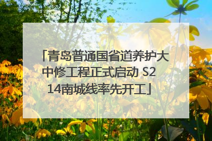 青岛普通国省道养护大中修工程正式启动 S214南城线率先开工