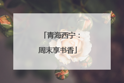 青海西宁：周末享书香