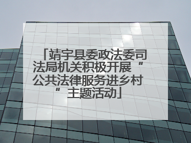 靖宇县委政法委司法局机关积极开展“公共法律服务进乡村”主题活动