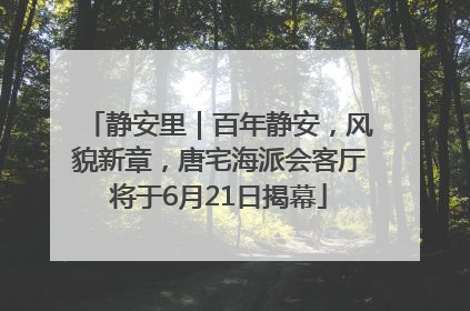 静安里｜百年静安，风貌新章，唐宅海派会客厅将于6月21日揭幕