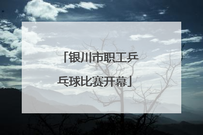 银川市职工乒乓球比赛开幕