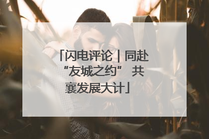 闪电评论｜同赴“友城之约” 共襄发展大计