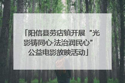 阳信县劳店镇开展“光影铸同心·法治润民心”公益电影放映活动