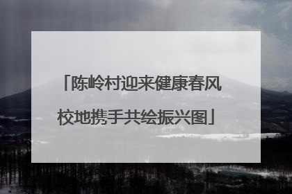 陈岭村迎来健康春风 校地携手共绘振兴图