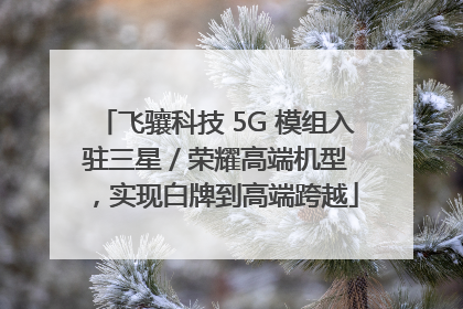 飞骧科技 5G 模组入驻三星 / 荣耀高端机型，实现白牌到高端跨越