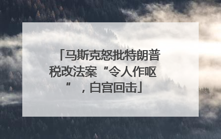 马斯克怒批特朗普税改法案“令人作呕”，白宫回击