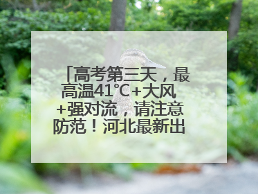 高考第三天，最高温41℃+大风+强对流，请注意防范！河北最新出行信息→