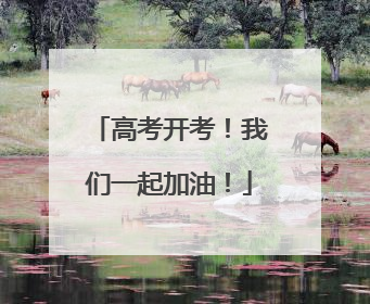 高考开考！我们一起加油！