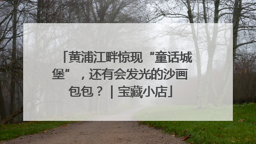 黄浦江畔惊现“童话城堡”，还有会发光的沙画包包？｜宝藏小店