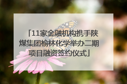11家金融机构携手陕煤集团榆林化学举办二期项目融资签约仪式