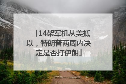 14架军机从美抵以，特朗普两周内决定是否打伊朗