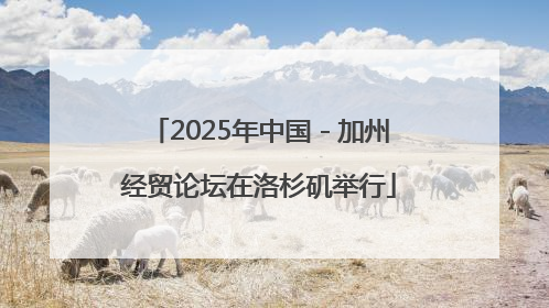 2025年中国－加州经贸论坛在洛杉矶举行