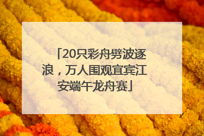 20只彩舟劈波逐浪，万人围观宜宾江安端午龙舟赛