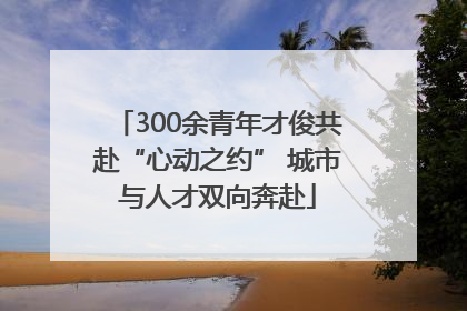 300余青年才俊共赴“心动之约” 城市与人才双向奔赴