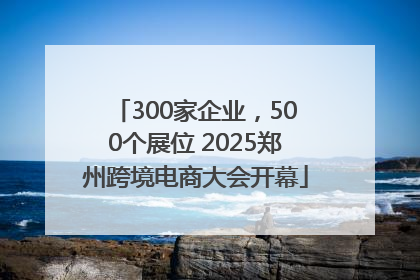 300家企业，500个展位 2025郑州跨境电商大会开幕