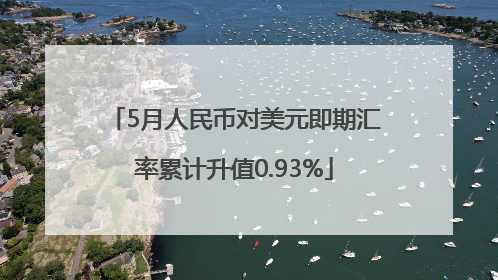 5月人民币对美元即期汇率累计升值0.93%